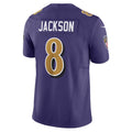 B.Ravens #8 Lamar Jackson Player Purple Vapor F.U.S.E. Limited Football Jerseys