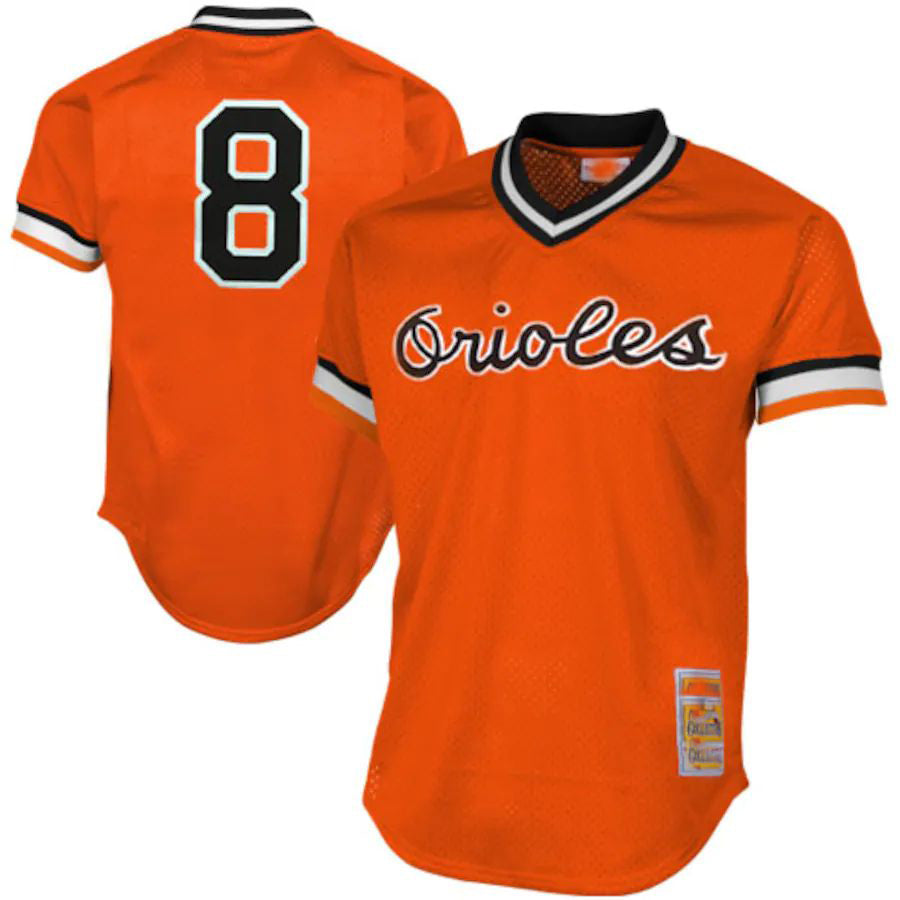 Baltimore Orioles Cal Ripken Jr  Orange 1988 Authentic Cooperstown Collection Mesh Batting Practice Jersey Baseball Jerseys