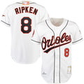 Baltimore Orioles #8 Cal Ripken  White Home Authentic Jersey Baseball Jerseys
