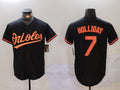 Baltimore Orioles #7 Jackson Holliday Black Cool Base Stitched Baseball Jerseys
