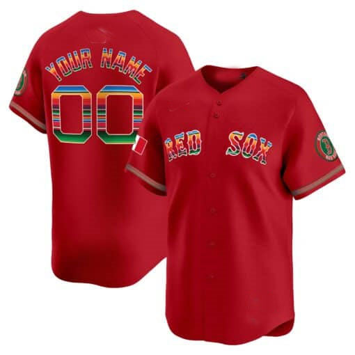 Custom Boston Red Sox Mexico Vapor Premier Limited¨C All Stitched Baseball Jersey
