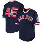 Boston Red Sox #45 Pedro Martinez  Cooperstown Collection Mesh Batting Practice Jersey - Navy Stitched Baseball Jersey