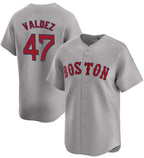 Boston Red Sox #47 Enmanuel Valdez Gray Cool Base Stitched Baseball Jersey