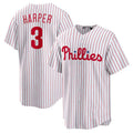Philadelphia Phillies #3 Bryce Harper Home Replica Player Name Jersey - White Baseball Jerseys