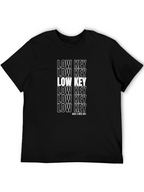 Low Key Graphic Print Black T-Shirt