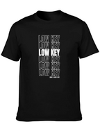 Low Key Graphic Print Black T-Shirt