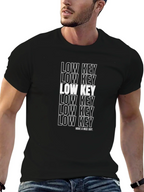 Low Key Graphic Print Black T-Shirt
