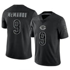 C.Bears #9 Jim McMahon Player Black RFLCTV Limited Football Jerseys