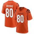 C.Bengals #80 Andrei Iosivas Player Orange Home Game Football Jerseys
