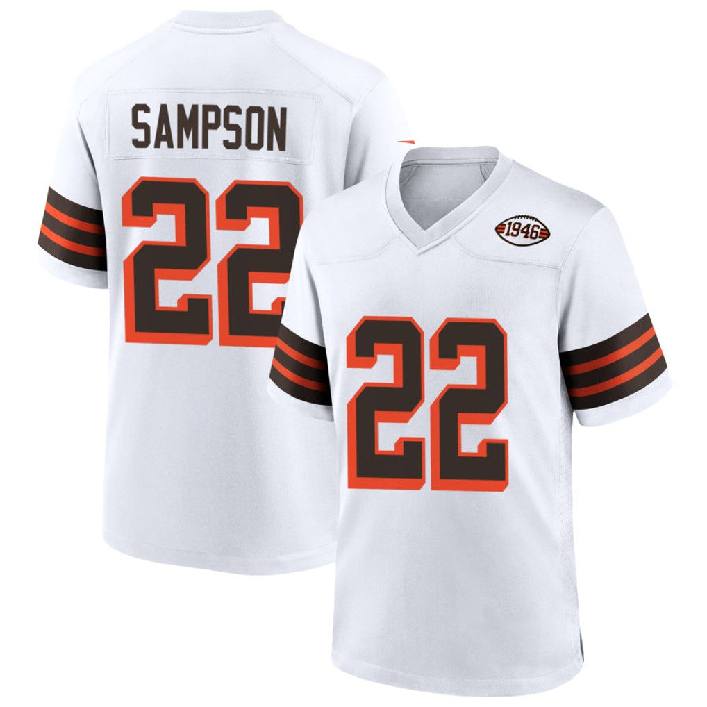 C.Browns #22 Dylan Sampson Player 1946 Collection Alternate White Football Jerseys
