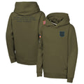 C.Panthers Player Olive Salute to Service Club Fleece Hoodie Football Jerseys