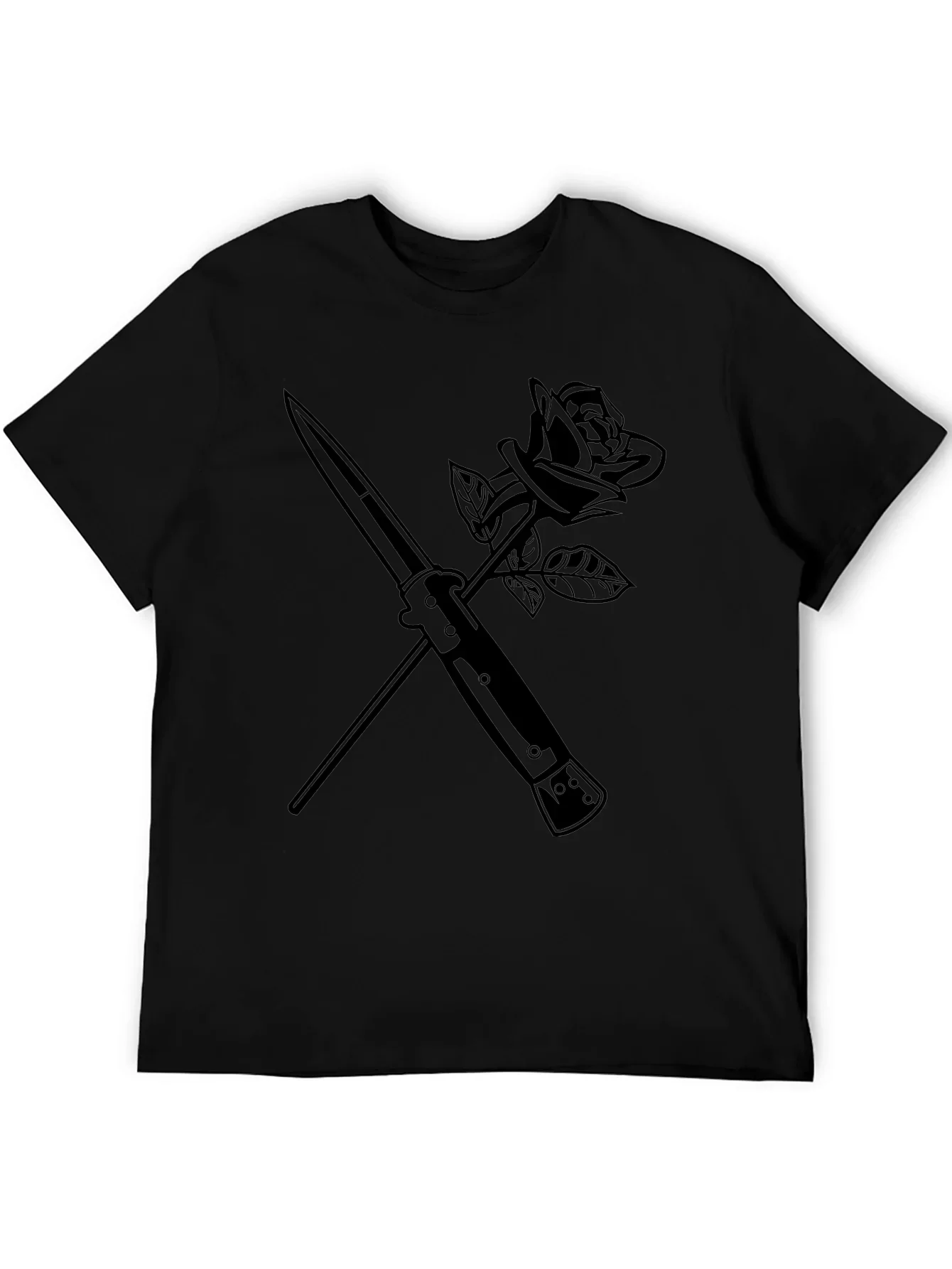 Rose & Dagger Graphic Tee - Edgy Streetwear