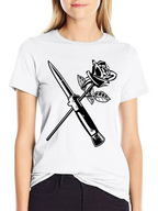 Rose & Dagger Graphic Tee - Edgy Streetwear