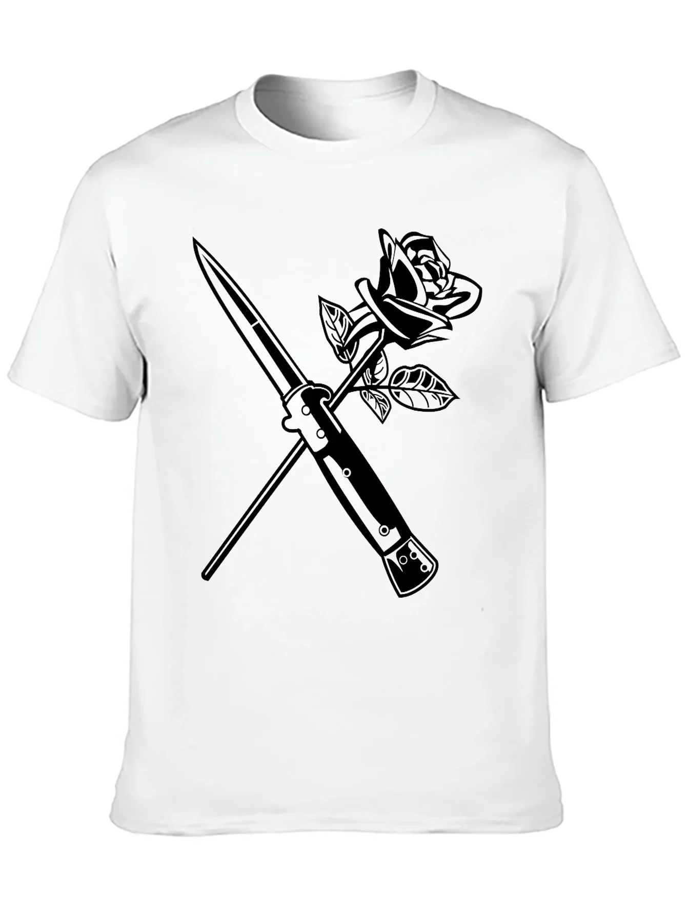 Rose & Dagger Graphic Tee - Edgy Streetwear