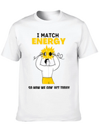 I Match Energy Graphic T-Shirt - Cotton Blend Black