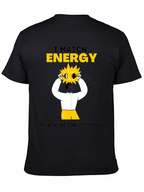 I Match Energy Graphic T-Shirt - Cotton Blend Black