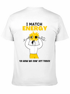 I Match Energy Graphic T-Shirt - Cotton Blend Black