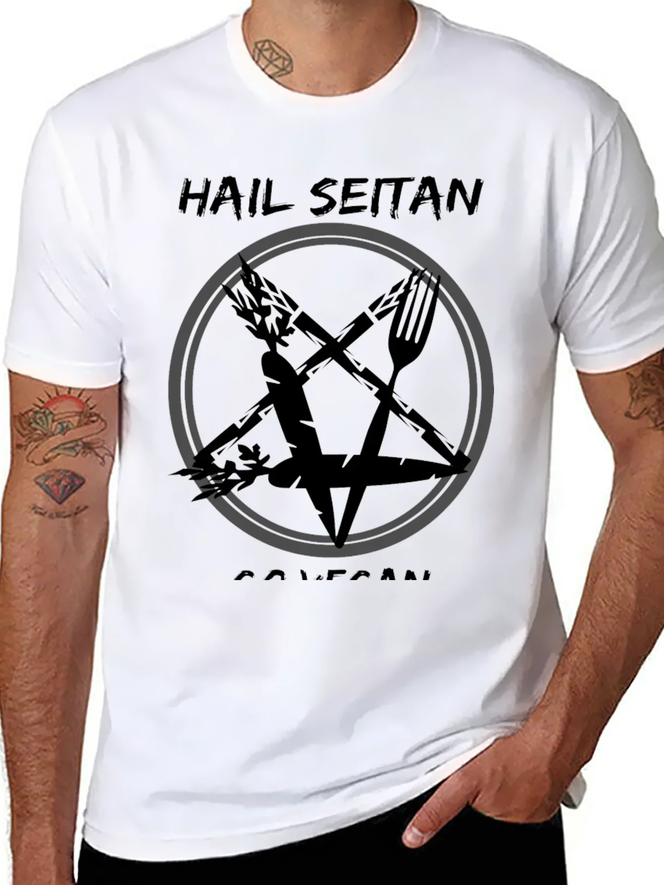Hail Seitan Vegan Graphic Tee