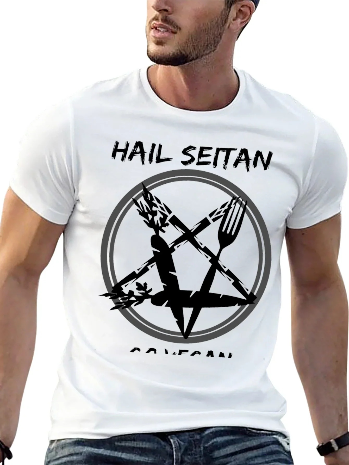 Hail Seitan Vegan Graphic Tee