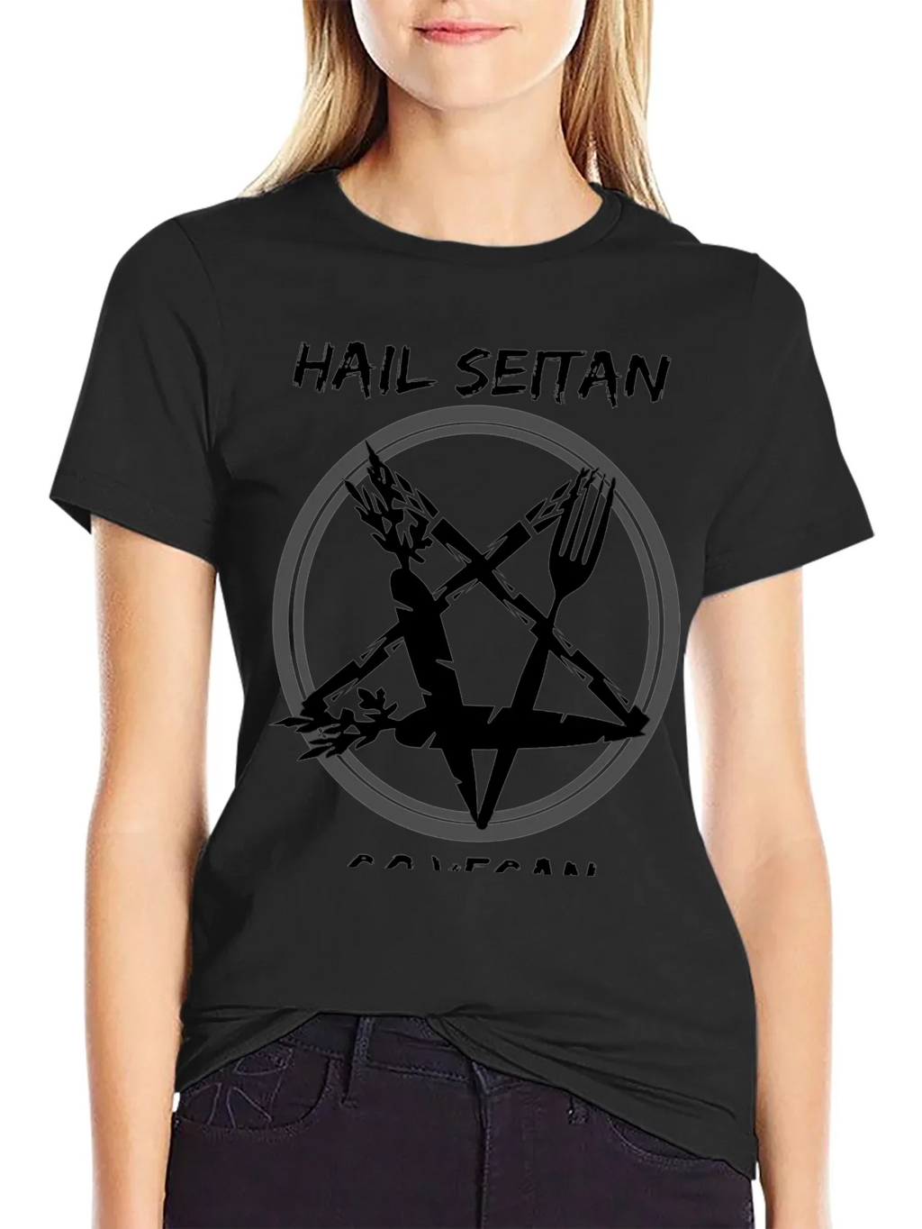 Hail Seitan Vegan Graphic Tee