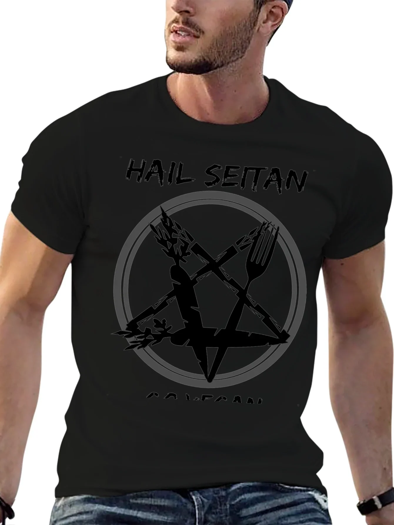 Hail Seitan Vegan Graphic Tee