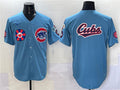 Chicago Cubs Team Big Logo Blue 2025 Tokyo Series 2nd Alternate Limited Stitched Baseball Jersey