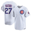 Chicago Cubs #27 Seiya Suzuki Home Limited Player Jersey - White Stitched Baseball Jersey