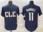 Cleveland Guardians #11 Jose Ramirez Navy 2024 City Connect Limited Stitched Baseball Jerseys
