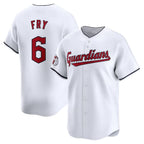 Cleveland Guardians #6 David Fry Home Limited Player Jersey - White Stitched Baseball Jersey