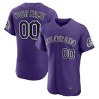 Custom Colorado Rockies Purple Alternate Authentic Custom Jersey Baseball Jerseys