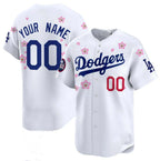 Custom Los Angeles Dodgers Active Player White 2025 Tokyo Series Limited Stitched Baseball Jersey