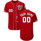Custom Washington Nationals Alternate Scarlet Flex Base Stitched Baseball Jersey