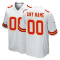 Custom KC.Chiefs White Home Game Football Jerseys