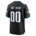 Custom P.Eagles Black Stitched Alternate Game Football Jerseys