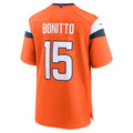 D.Broncos #15 Nik Bonitto Player Orange Team Game Stitched American Football Jerseys