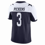 D.Cowboys #3 George Pickens Player Navy Throwback Stitched Football Jerseys