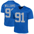 D.Lions #91 Tyleik Williams Player Blue Alternate Game Football Jerseys