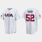 #52 DANIEL BARD COLORADO ROCKIES 2023 WORLD BASEBALL CLASSIC USA REPLICA JERSEY ¨C WHITE Stitches Baseball Jerseys