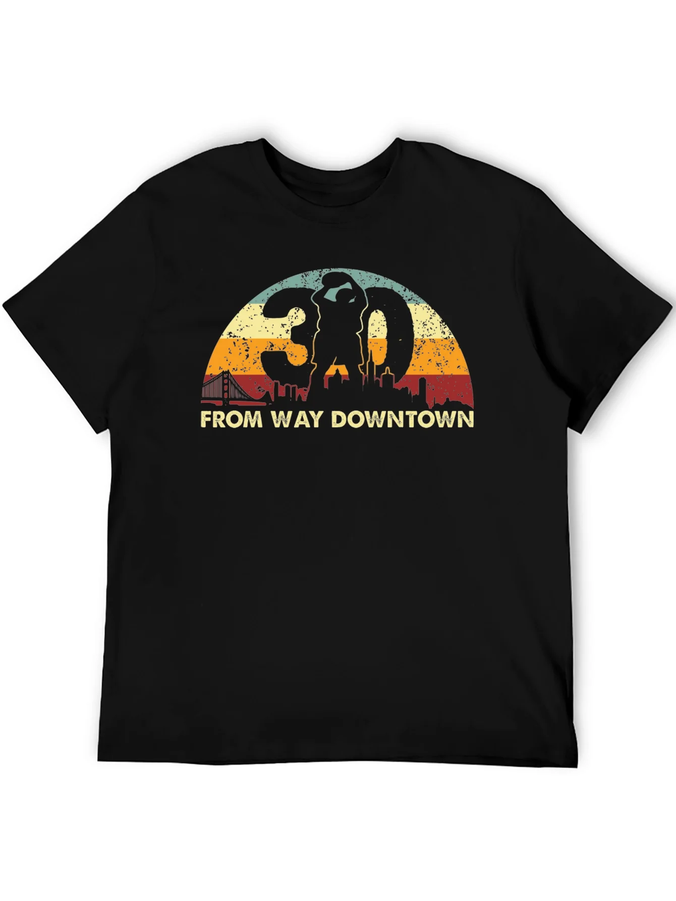 Vintage 30 From Way Downtown Basketball T-Shirt