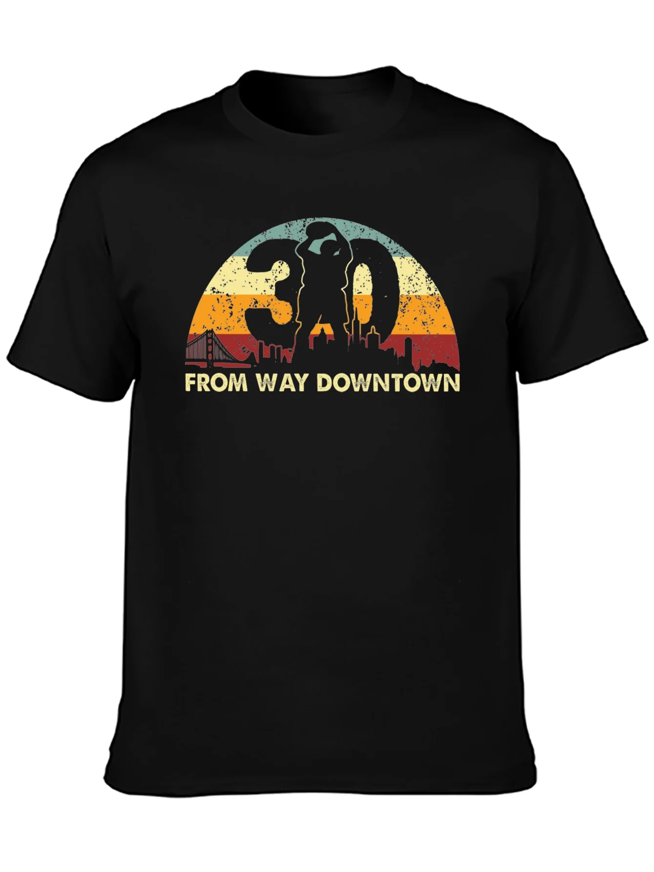 Vintage 30 From Way Downtown Basketball T-Shirt