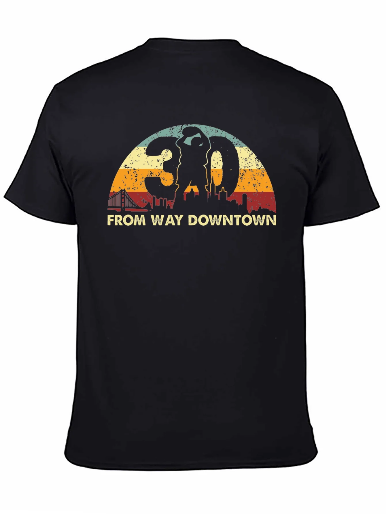Vintage 30 From Way Downtown Basketball T-Shirt