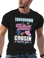 Touchdown or Tutus Cousin Gender Reveal T-Shirt