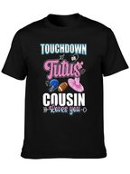 Touchdown or Tutus Cousin Gender Reveal T-Shirt