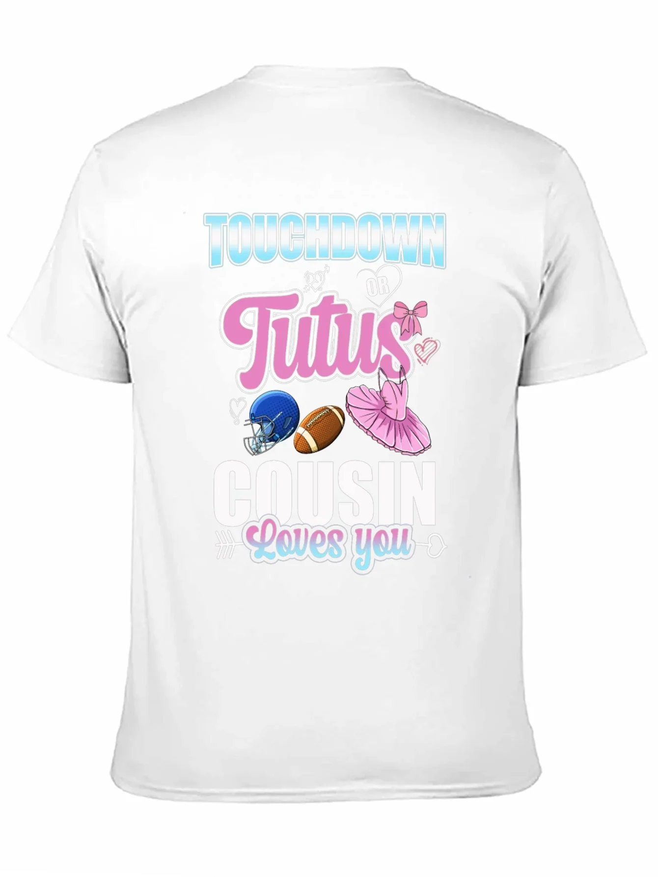 Touchdown or Tutus Cousin Gender Reveal T-Shirt