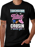 Touchdown or Tutus Cousin Gender Reveal T-Shirt