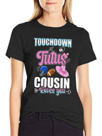 Touchdown or Tutus Cousin Gender Reveal T-Shirt