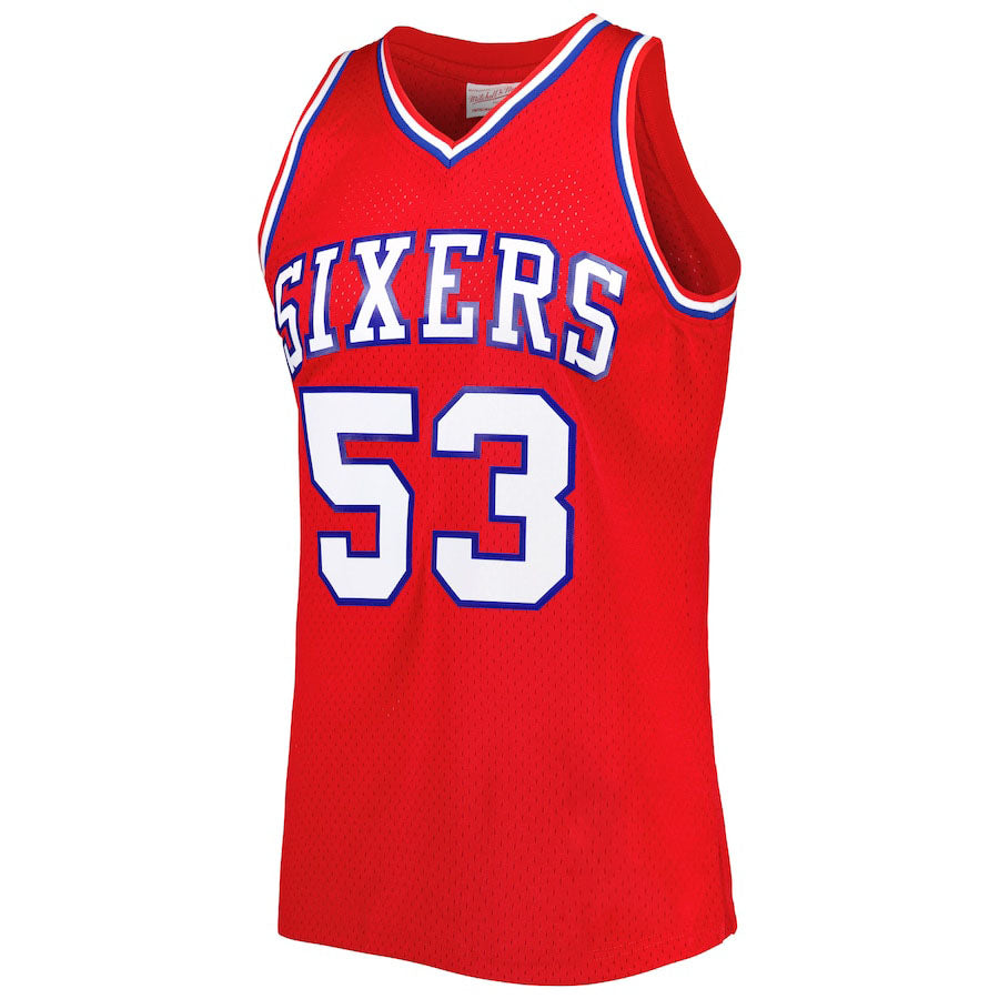 PH.76ers #53 Darryl Dawkins Hardwood Classics 1979-80 Swingman Jersey Red Stitched American Basketball Jersey