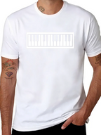 Piano Keys Graphic Tee - Stylish Music Lovers T-Shirt