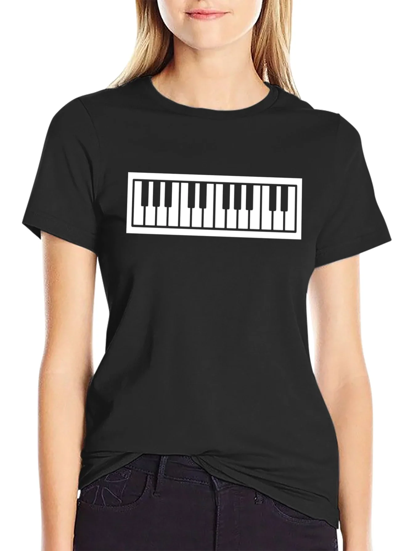 Piano Keys Graphic Tee - Stylish Music Lovers T-Shirt