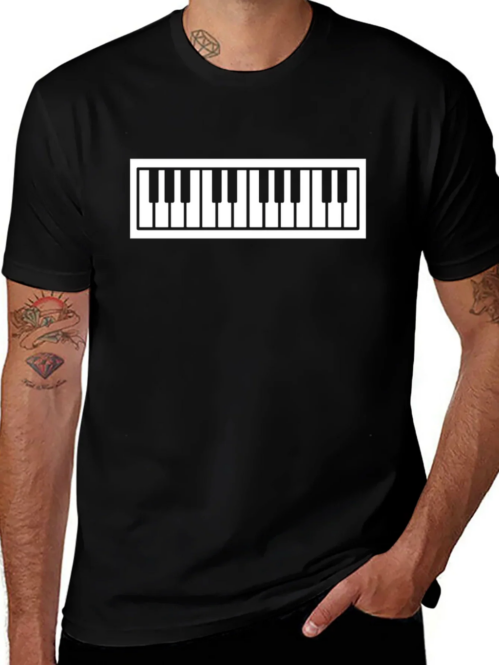 Piano Keys Graphic Tee - Stylish Music Lovers T-Shirt